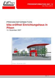 kika eröffnet Einrichtungshaus in Pilsen