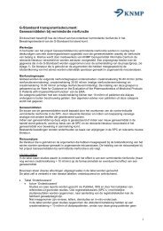 Transparantiedocument Verminderde nierfunctie 2011 - KNMP