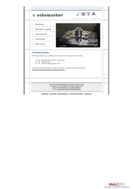 Die gesamte Webseite als PDF herunterladen - Firma Schumacher ...