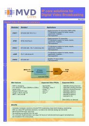 IP core solutions for Digital Video Broadcasting - Multi Video Designs