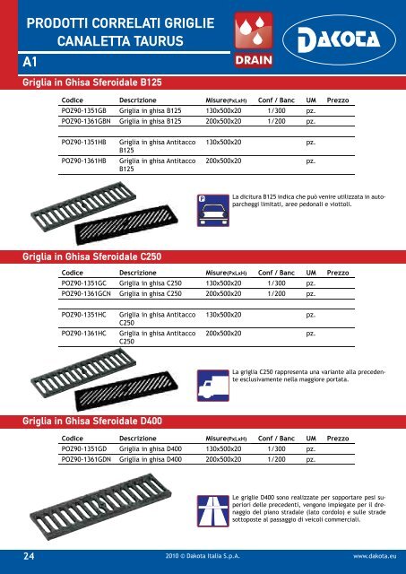 Catalogo Dakota Drain - GuidaEdilizia.it