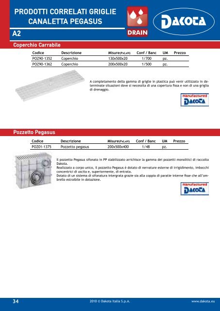 Catalogo Dakota Drain - GuidaEdilizia.it