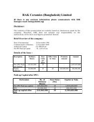 RAK Ceramics (Bangladesh) Limited - DSE