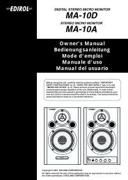 Owner's Manual Bedienungsanleitung Mode d'emploi Manuale d ...