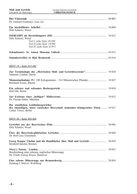 gesamt - inhaltsverzeichnis 1986