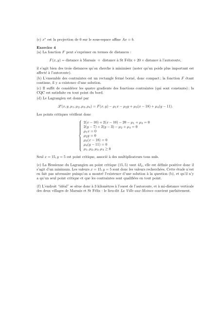 ENSAI 2004-2005 Premi`ere annÃ©e Examen d'optimisation (GrÃ©gory ...