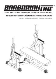 bb-9061 wettkampf-drÃ¼ckerbank / aufbauanleitung - Barbarian Line