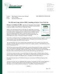 The McLean Group Advises DPK On Sale To Tetra Tech, Inc.