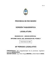 provincia de rio negro versión taquigráfica legislatura 36º periodo ...