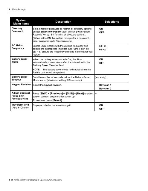 Atria 6100 Operator's manual - Roxon