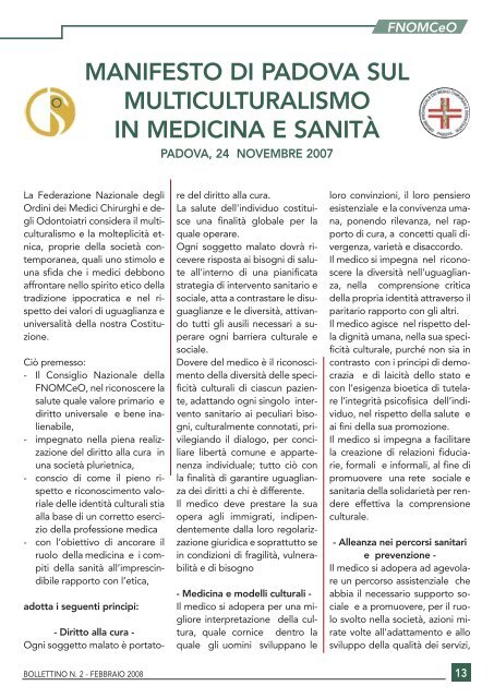 Febbraio 2008 (pdf - 460 KB) - Ordine Provinciale dei Medici ...