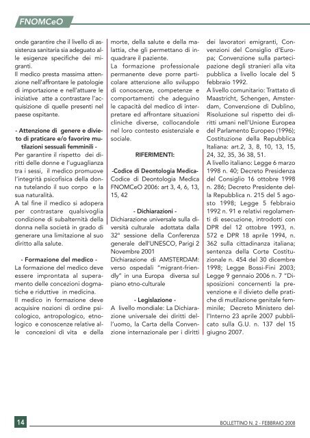 Febbraio 2008 (pdf - 460 KB) - Ordine Provinciale dei Medici ...