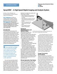 SprayVIEW -- A High-Speed Digital Imaging and Analysis System