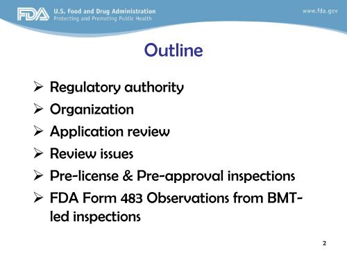 Regulatory Filing & Pre- License/Pre-Approval Inspections of ...