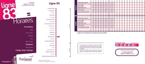 Ligne 83 - Transpole