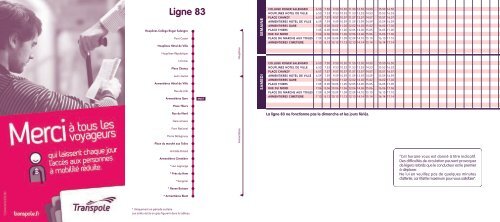 Ligne 83 - Transpole