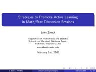 Strategies to promote active learning in math/stat discussion sessions