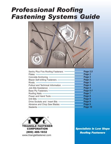 Professional Roofing Fastening Systems Guide - Triangle Fastener
