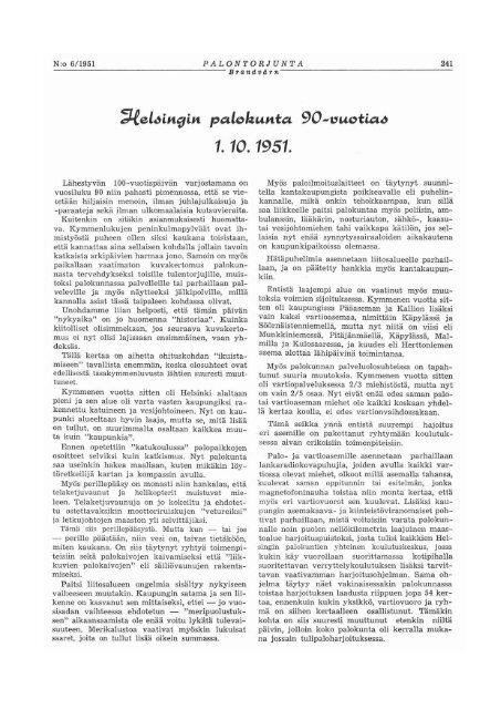 Palontorjunta 6/1951 - Pelastustieto