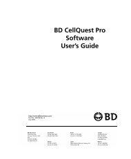 BD Cellquest Pro Software User's Guide