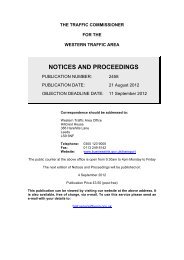 notices and proceedings - Driver and Vehicle Licensing Agency