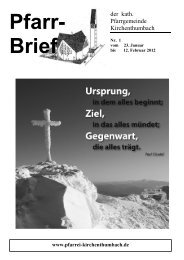 Pfarrbrief Nr. 01 - Pfarrei Kirchenthumbach