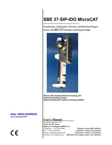 SBE 37-SIP-IDO RS-232 Manual