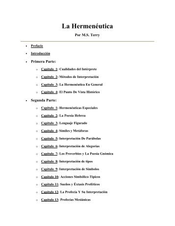 La HermenÃ©utica - Cimiento Estable