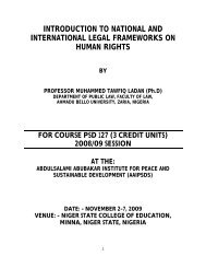 introduction to national and international legal frameworks on