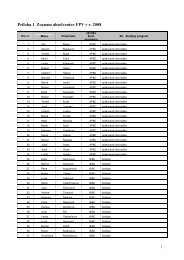 PrÃ­loha 1 Zoznam absolventov FPV v r. 2008