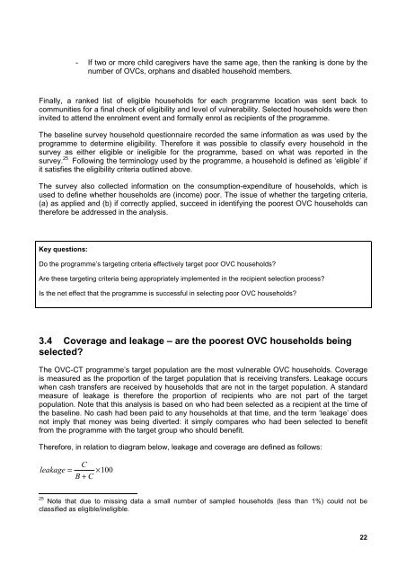 Kenya OVC-CT Programme Operational and Impact Evaluation