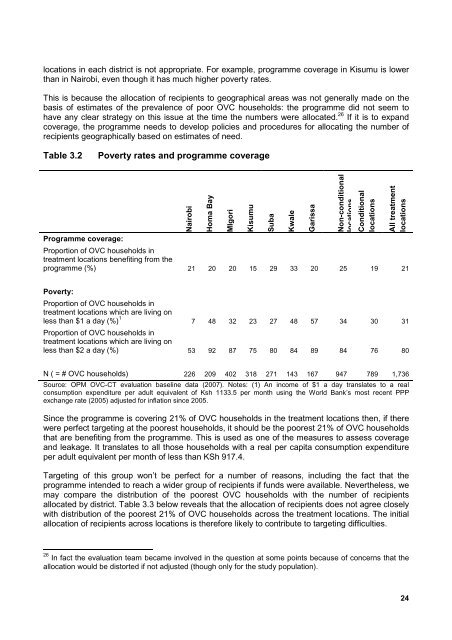 Kenya OVC-CT Programme Operational and Impact Evaluation