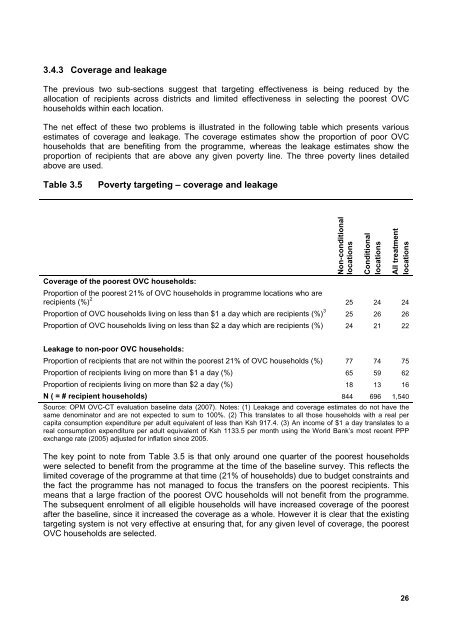 Kenya OVC-CT Programme Operational and Impact Evaluation