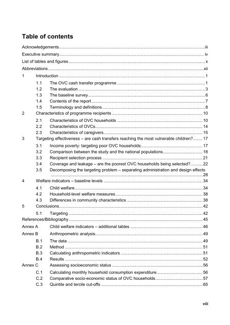 Kenya OVC-CT Programme Operational and Impact Evaluation