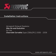 Installation instructions - Akrapovic Auspuff