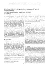 Paleoclimate studies of minerogenic sediments using annually ...