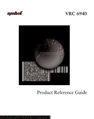 VRC 6940 Product Reference Guide - Symbol