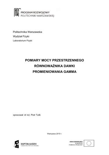 pomiar promieniowania gamma - Politechnika Warszawska