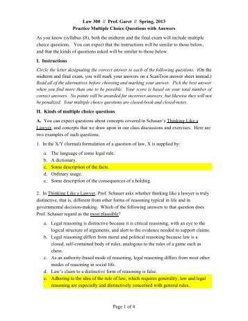 Property Law Multiple Choice Exam Questions Property Law Multiple Choice Exam Questions