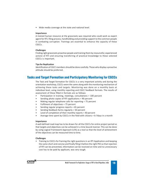 Usages of RTI in Rural Rajasthan, India - Consumer Unity & Trust ...