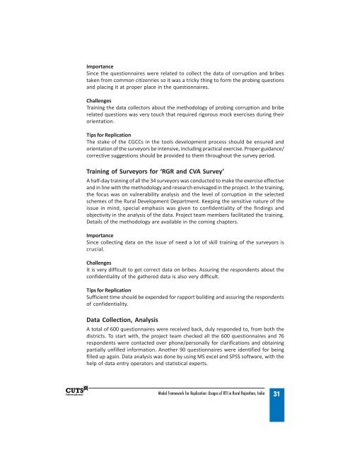 Usages of RTI in Rural Rajasthan, India - Consumer Unity & Trust ...