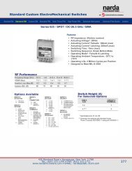 Standard Custom ElectroMechanical Switches 377 - Narda