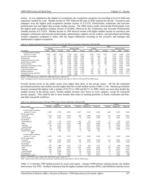 Chuuk State Census Report - pacificweb.org