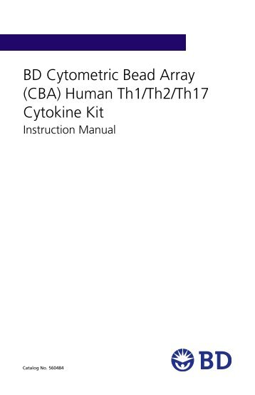 BD Cytometric Bead Array (CBA) Human Th1/Th2 ... - BD Biosciences