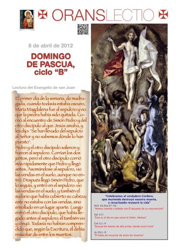 OL Domingo de Pascua B PDF - Orans lectio