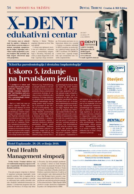 DENTAL TRIBUNE Croatian & BiH Edition T - Dental Media Grupa