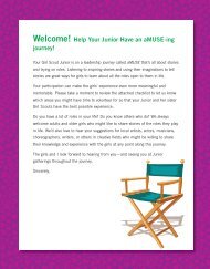 Junior Family & Friends Welcome Letters - Girl Scouts of the USA