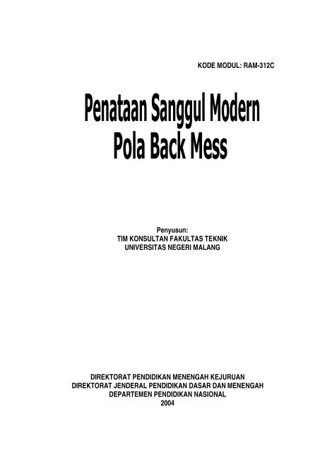 Penataan Sanggul Modern Pola Back Mess - e-Learning Sekolah ...