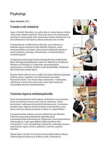 Haastattelu: Psykologi - Mol.fi