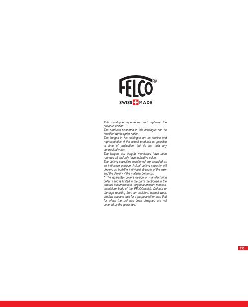 General catalogue - Felco